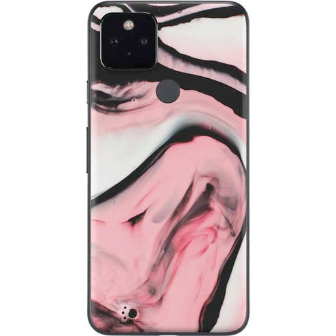 Pink Marble Ink Google Pixel 5a Skin